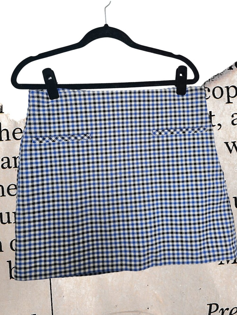 Zara Preppy Gingham Mini Skirt